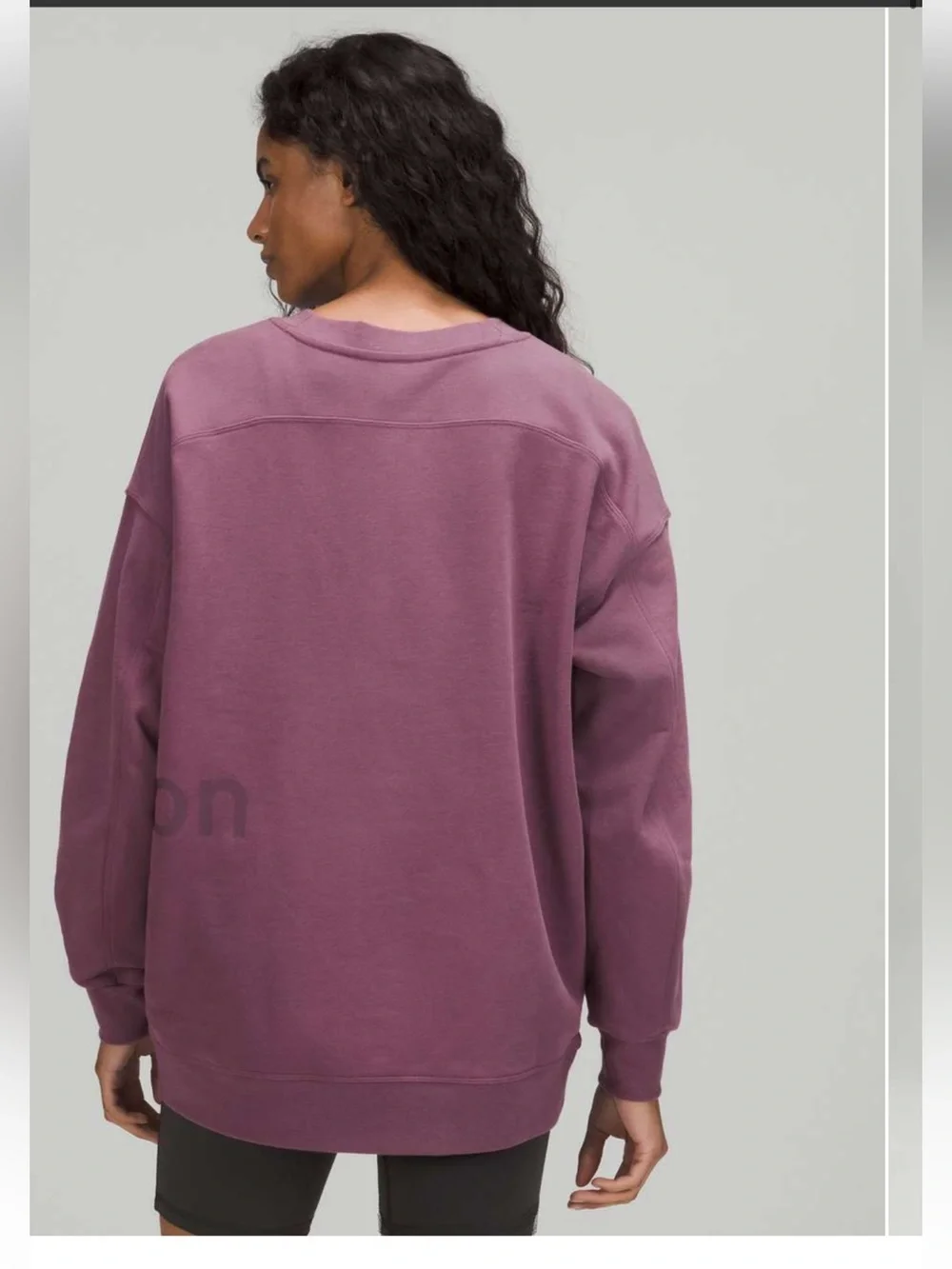 Lululemon Perfectly Oversized Crew Graphic in Vintage Plum